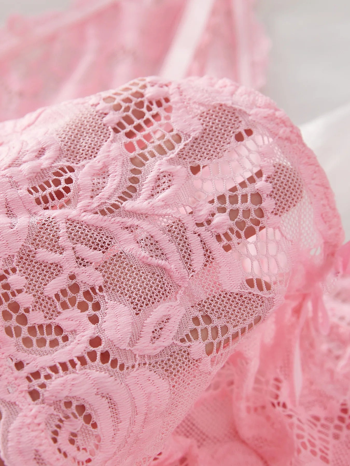 “Vestido de dormir rosa con encaje”🌸