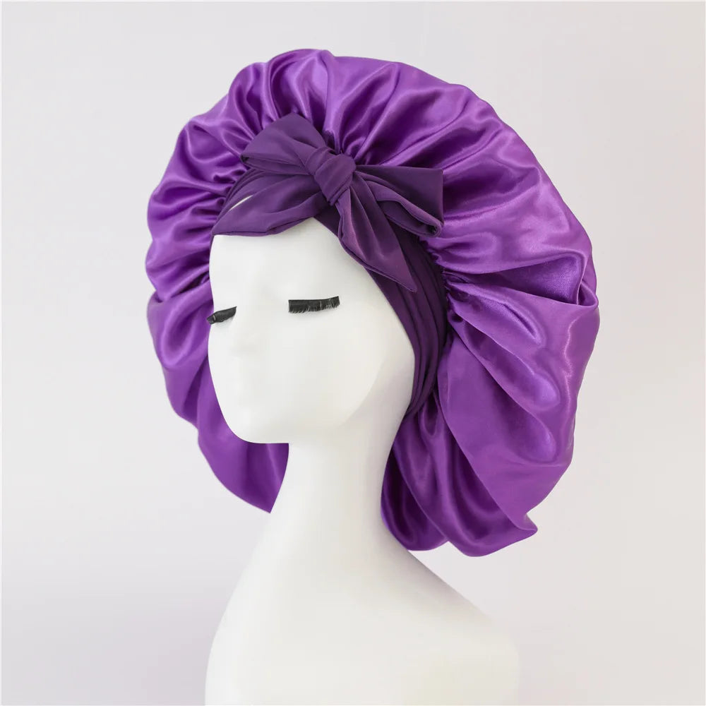 “Gorro de dormir satinado para mujer”