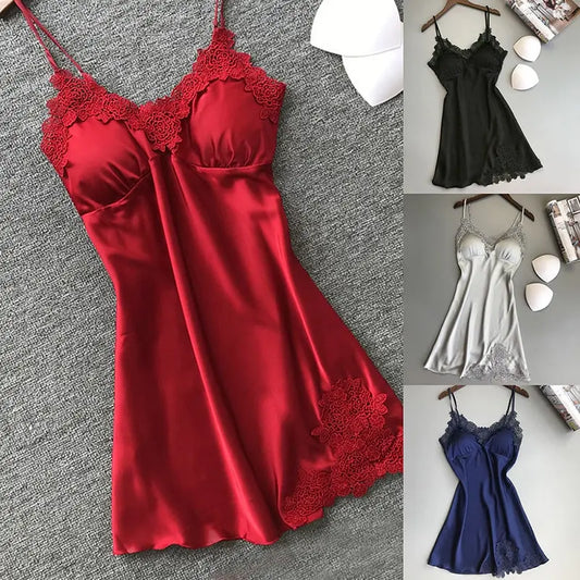 “Vestido de dormir sexy con encaje “