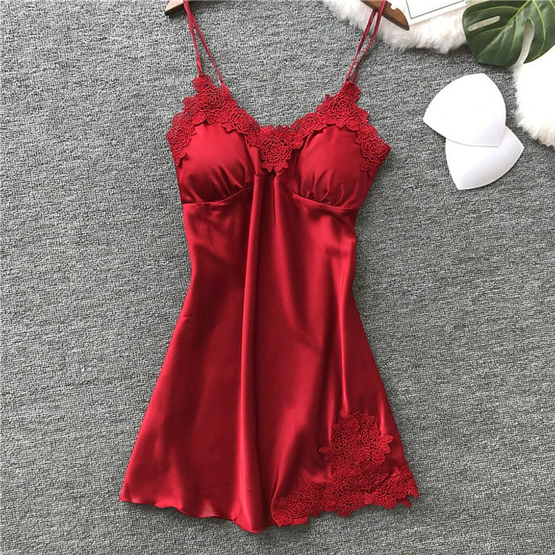 “Vestido de dormir sexy con encaje “
