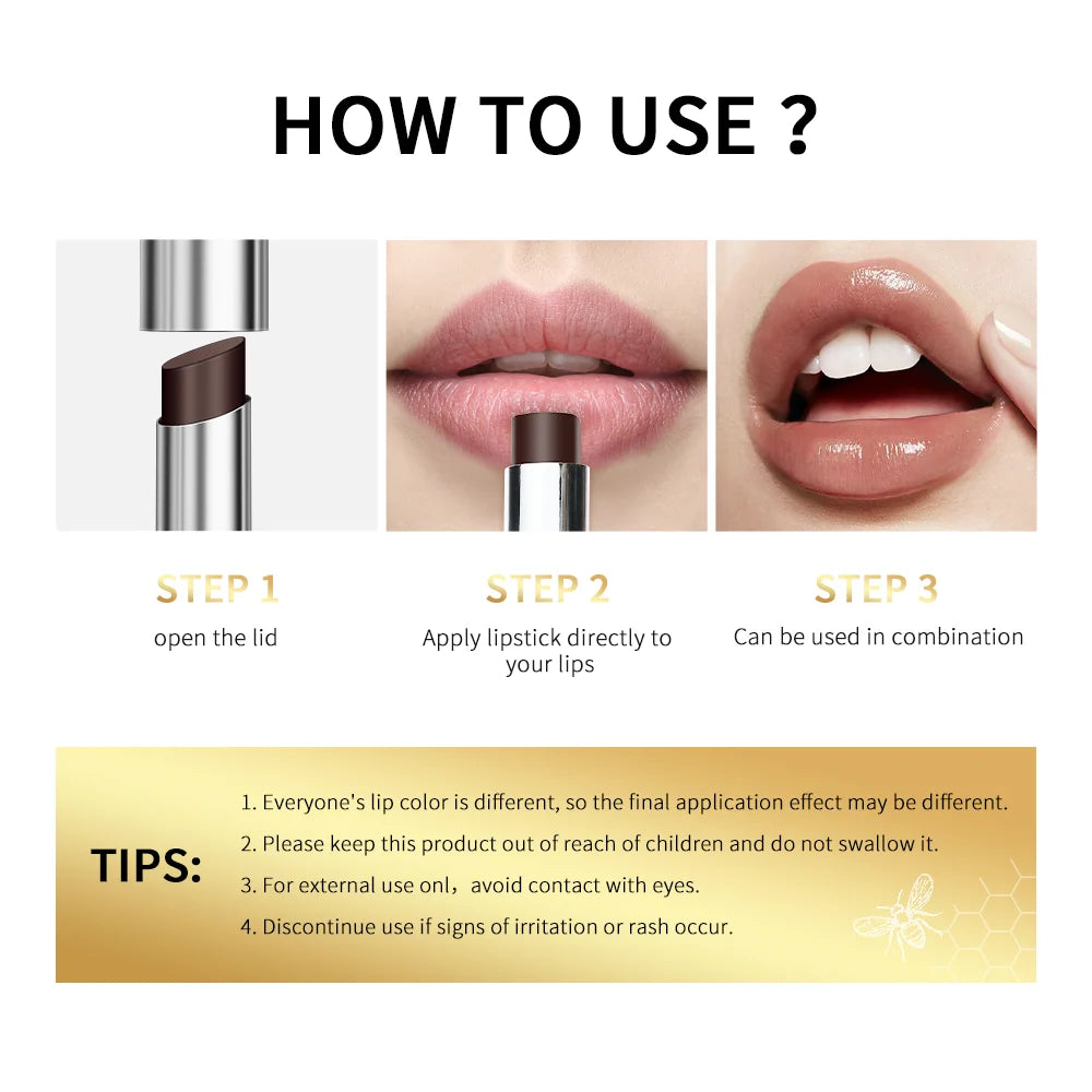 💄 Black Honey Lipstick – Hidratante, de Larga Duración y Efecto Volumen
