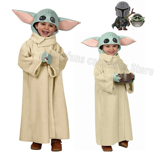 Disfraz Baby Yoda – Grogu Mandalorian para Niños y Adultos 👽✨