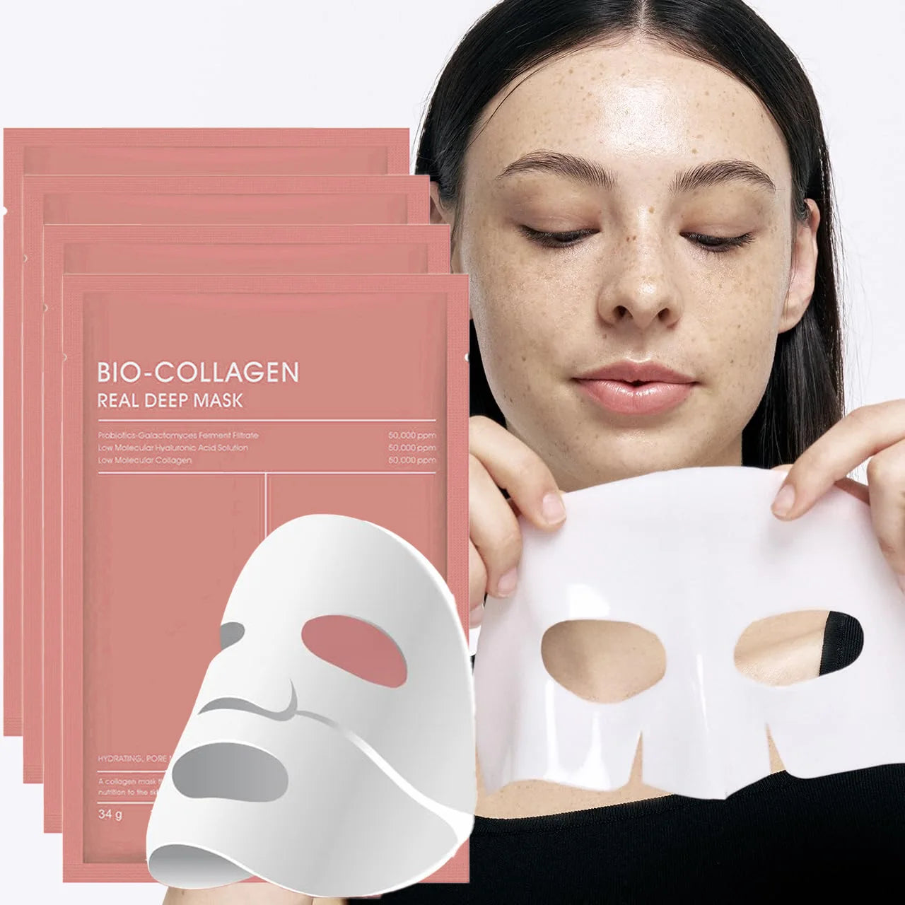 Mascarilla Facial de Colágeno Hidrogel – Hidratación Profunda y Reafirmante