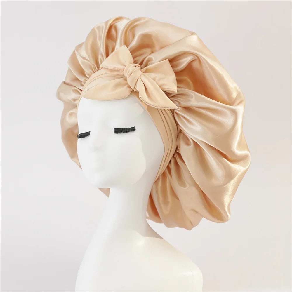 “Gorro de dormir satinado para mujer”