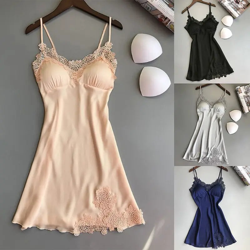“Vestido de dormir sexy con encaje “