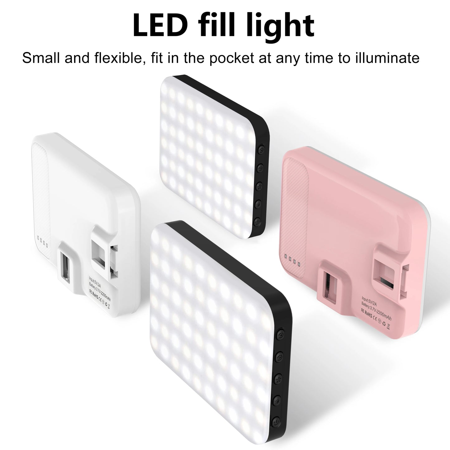 👉 Luz LED Selfie 60 Modos – Clip Recargable para Teléfono, iPad y Cámara