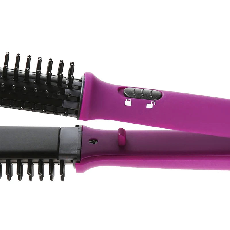 Plancha y Rizador 3 en 1 con Cepillo Iónico – Alisa, Riza y Da Volumen al Cabello