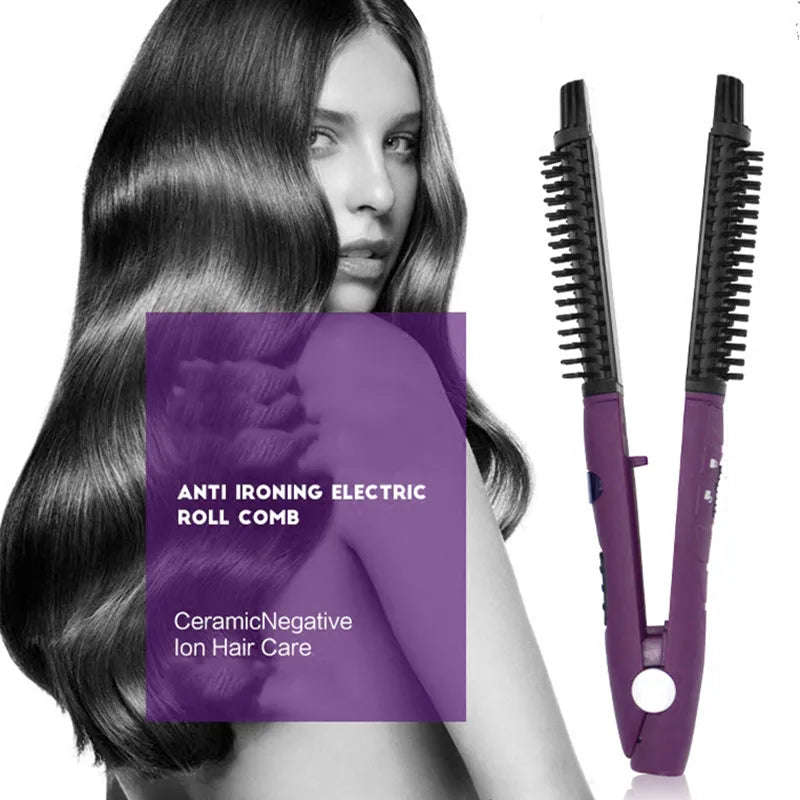 Plancha y Rizador 3 en 1 con Cepillo Iónico – Alisa, Riza y Da Volumen al Cabello