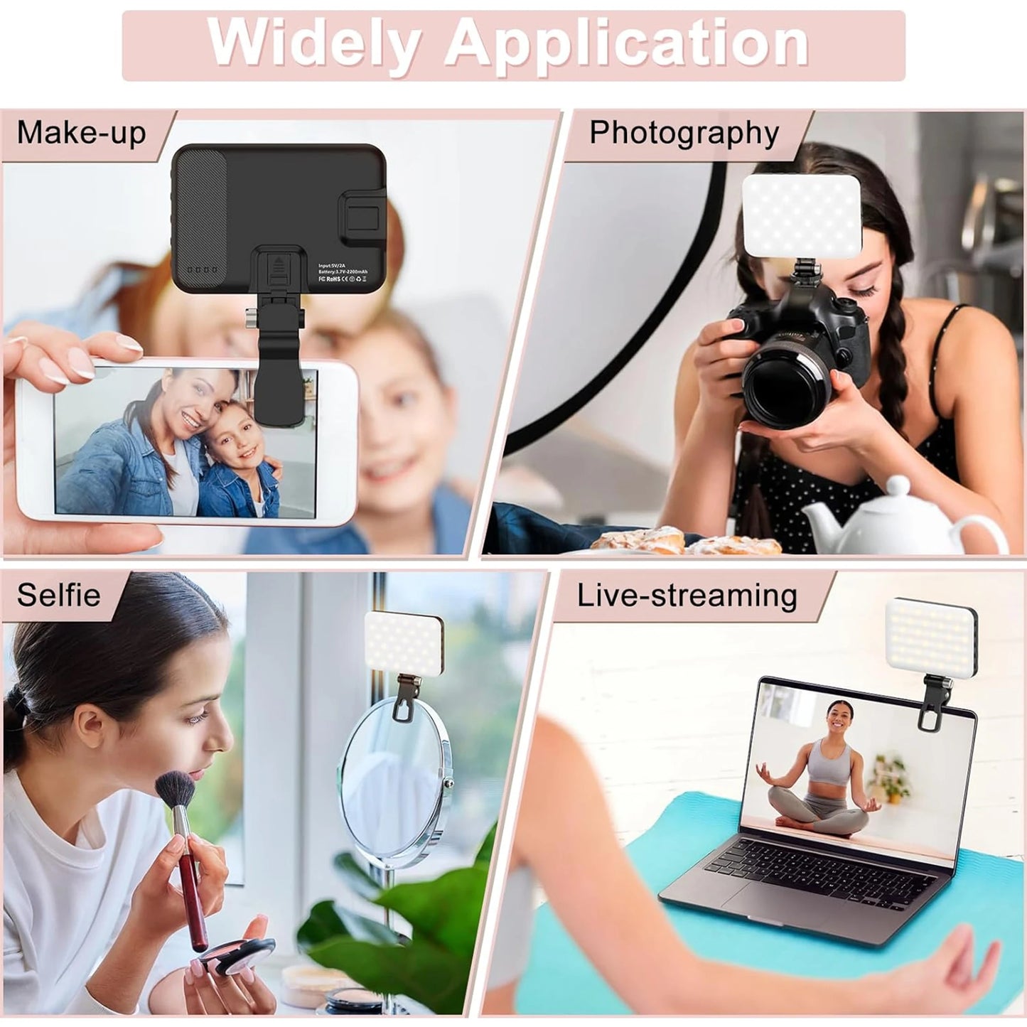 👉 Luz LED Selfie 60 Modos – Clip Recargable para Teléfono, iPad y Cámara