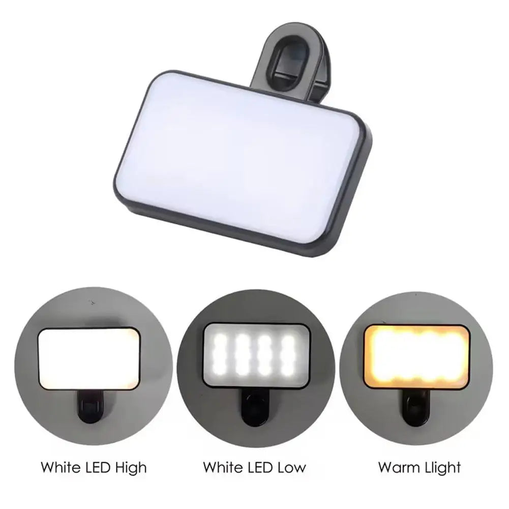 👉 Mini Luz LED Portátil para Selfies y Videos – Clip Universal