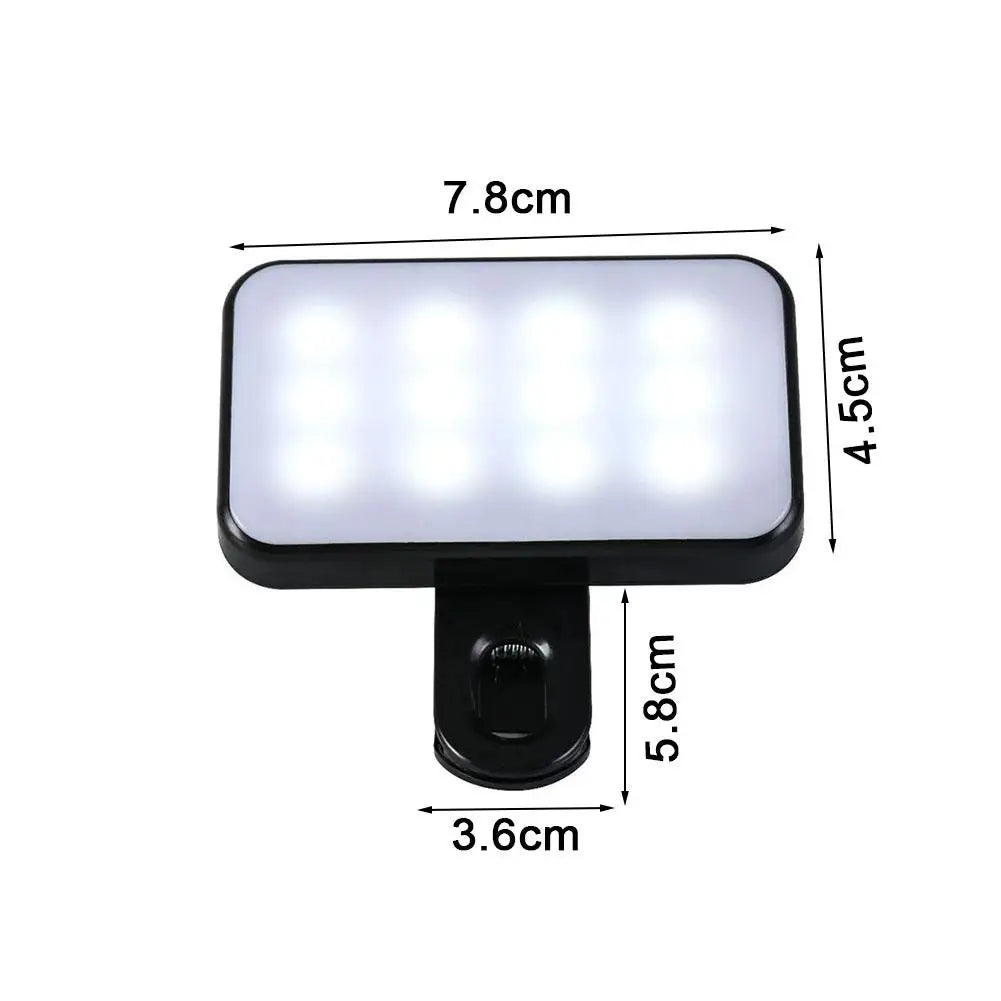 👉 Mini Luz LED Portátil para Selfies y Videos – Clip Universal