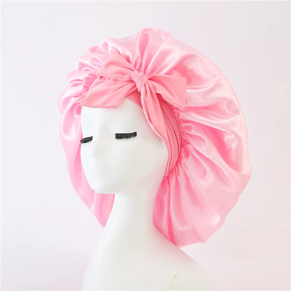 “Gorro de dormir satinado para mujer”