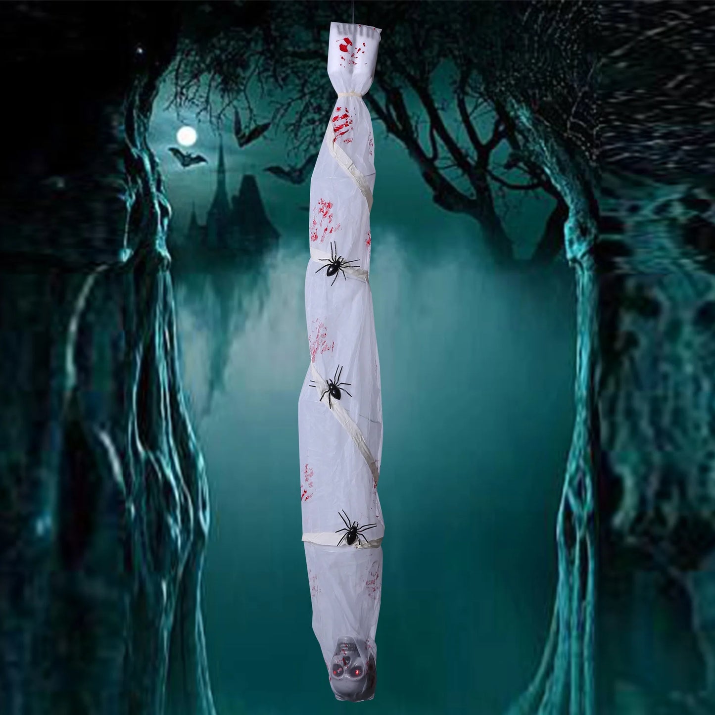 Animatrónico de Terror Colgante con Voz – Decoración Eléctrica para Halloween 👻🎃