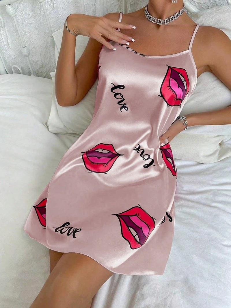 “Vestido corto de dormir en satén”❤️