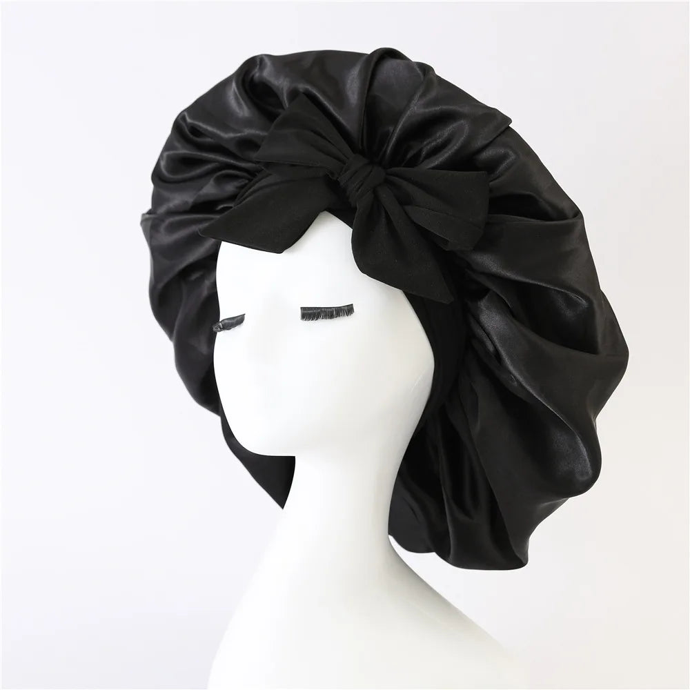 “Gorro de dormir satinado para mujer”