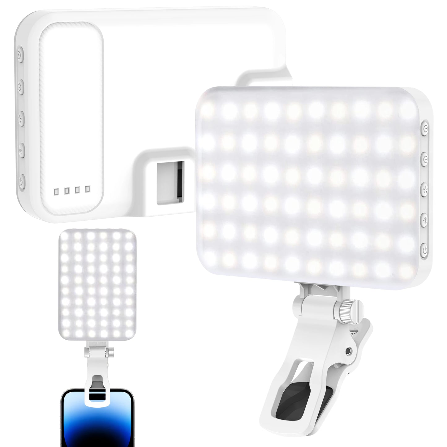 👉 Luz LED Selfie 60 Modos – Clip Recargable para Teléfono, iPad y Cámara