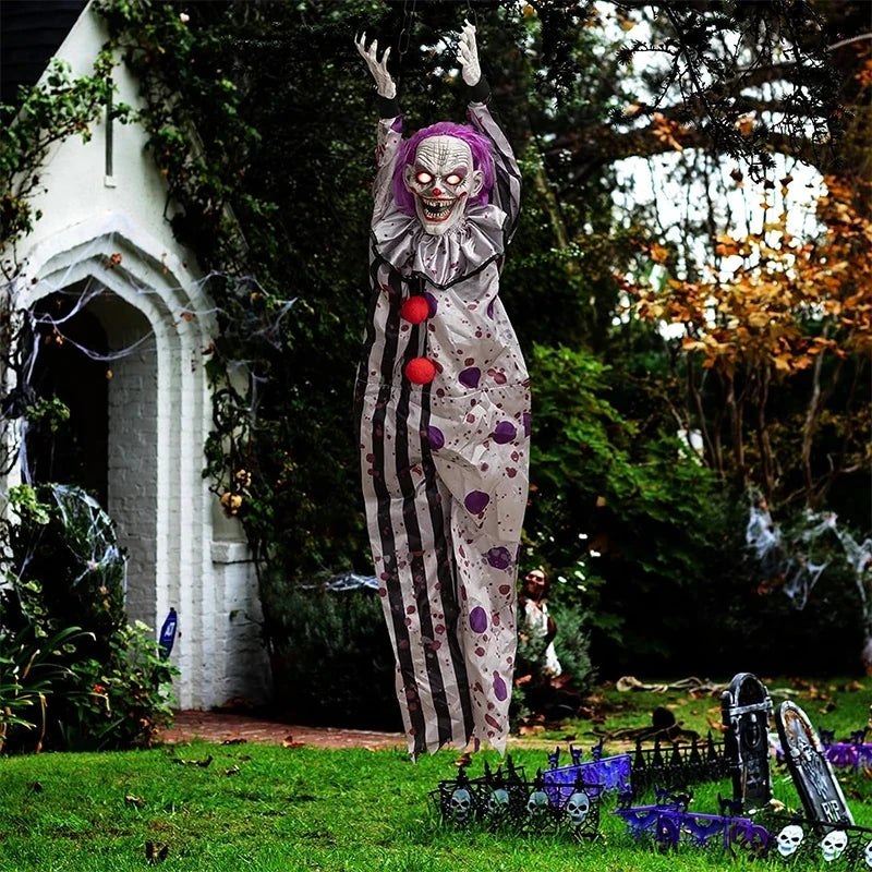 Animatrónico de Terror Colgante con Voz – Decoración Eléctrica para Halloween 👻🎃