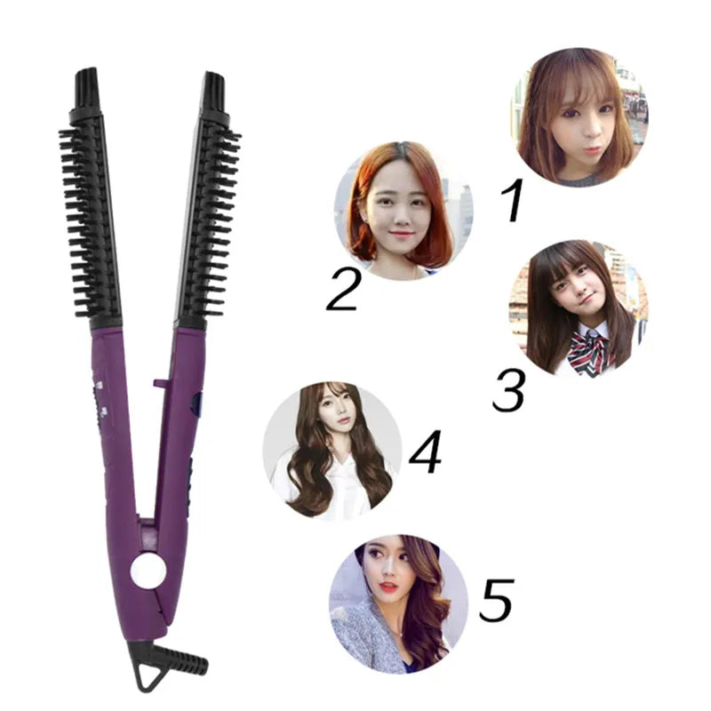 Plancha y Rizador 3 en 1 con Cepillo Iónico – Alisa, Riza y Da Volumen al Cabello