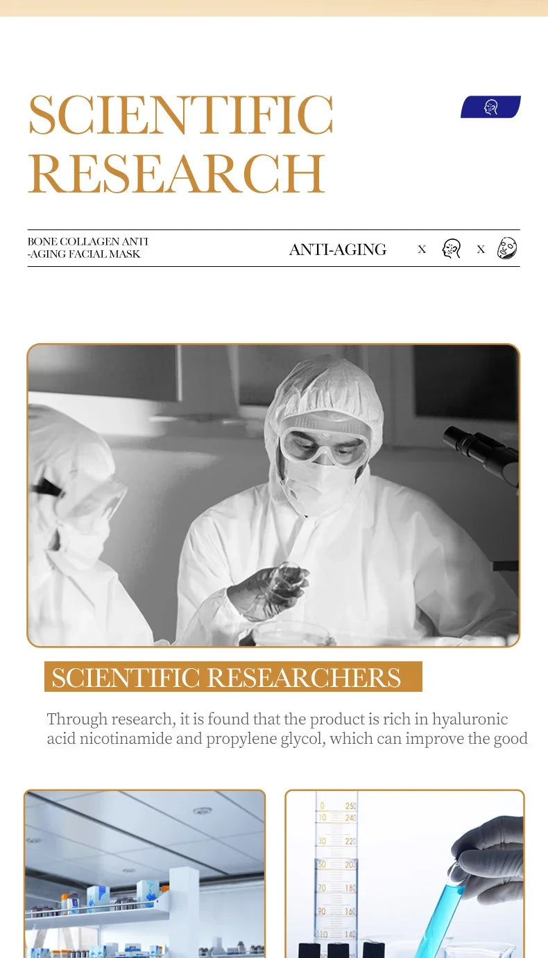 Mascarilla Facial de Colágeno Antiarrugas – Hidratante, Reafirmante y Rejuvenecedora