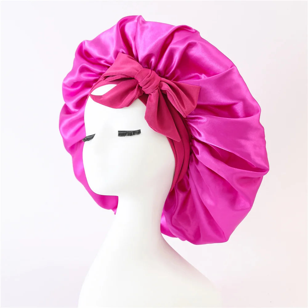 “Gorro de dormir satinado para mujer”