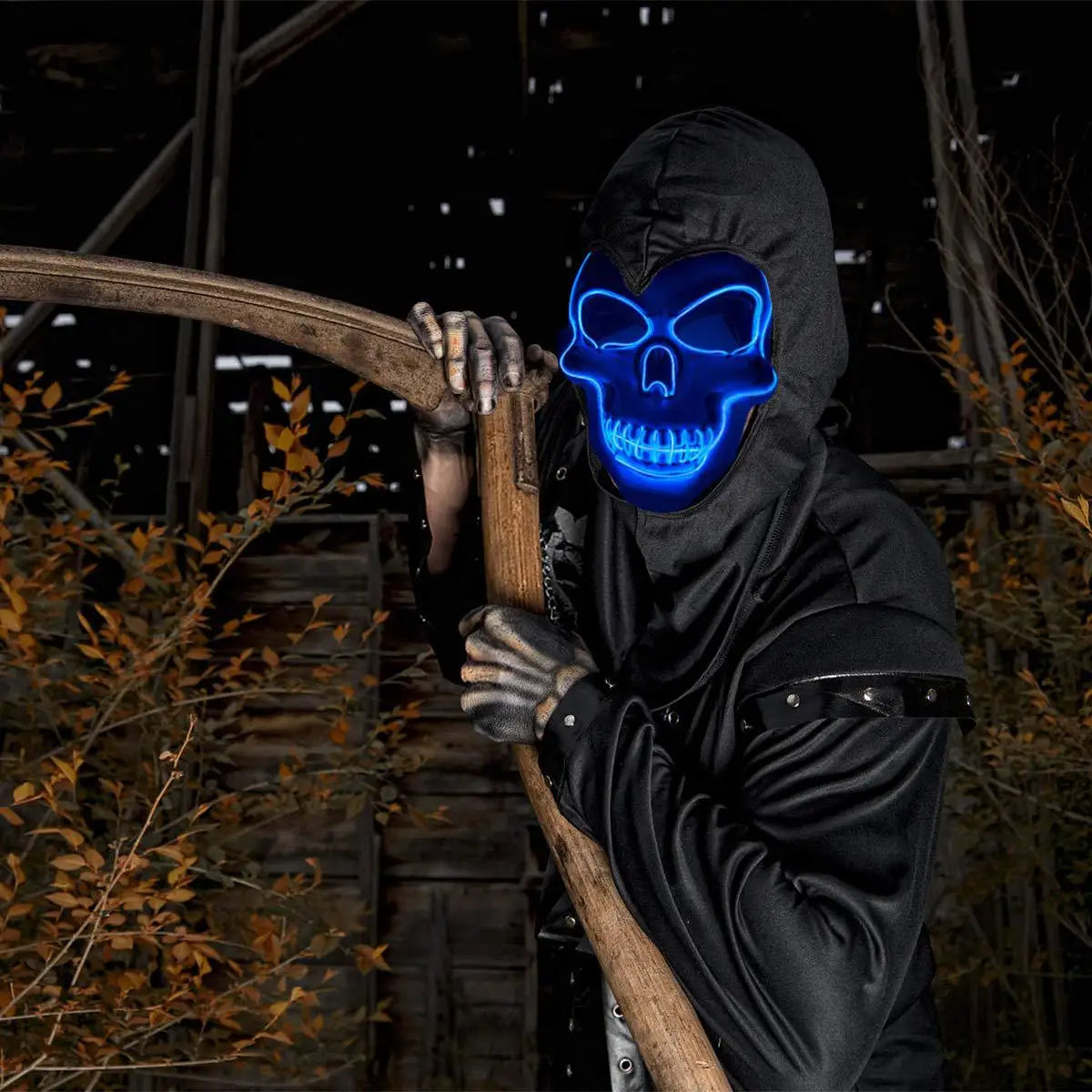 Máscara LED de Calavera Neon – Disfraz y Decoración para Halloween 🎃💀✨