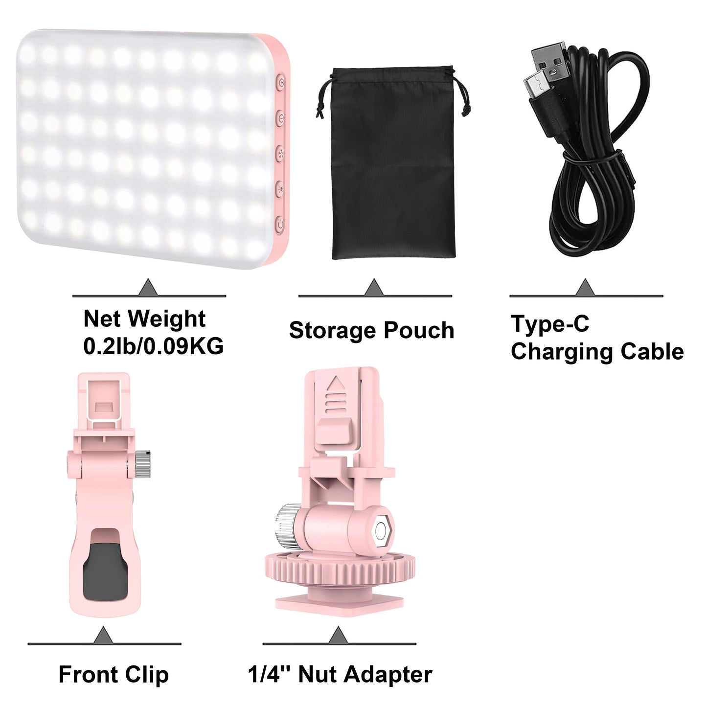 👉 Luz LED Selfie 60 Modos – Clip Recargable para Teléfono, iPad y Cámara