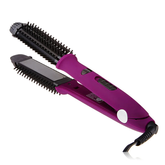 Plancha y Rizador 3 en 1 con Cepillo Iónico – Alisa, Riza y Da Volumen al Cabello