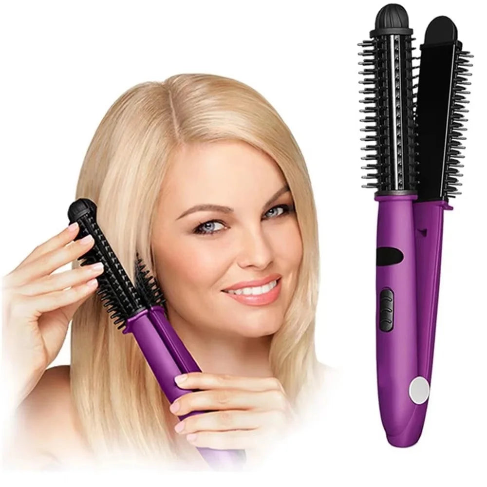 Plancha y Rizador 3 en 1 con Cepillo Iónico – Alisa, Riza y Da Volumen al Cabello