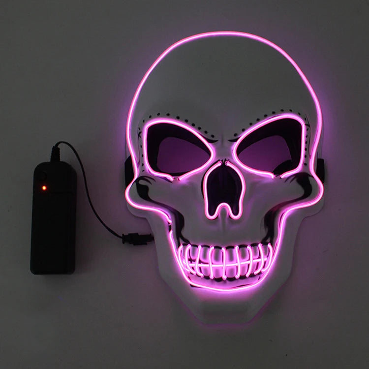 Máscara LED de Calavera Neon – Disfraz y Decoración para Halloween 🎃💀✨