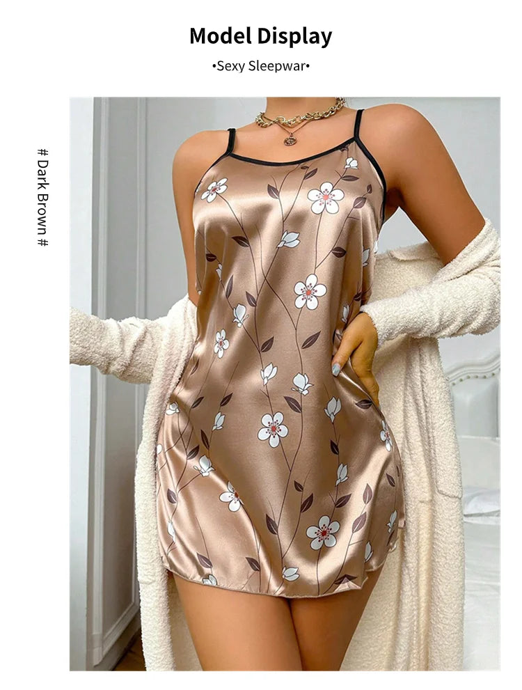 “Vestido corto de dormir en satén”❤️