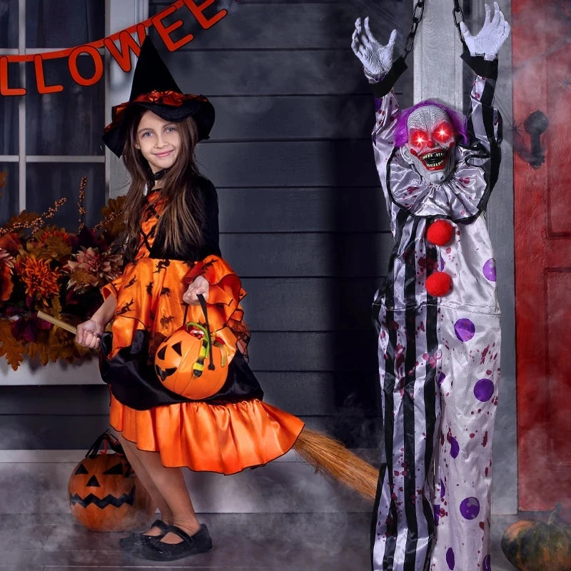 Animatrónico de Terror Colgante con Voz – Decoración Eléctrica para Halloween 👻🎃