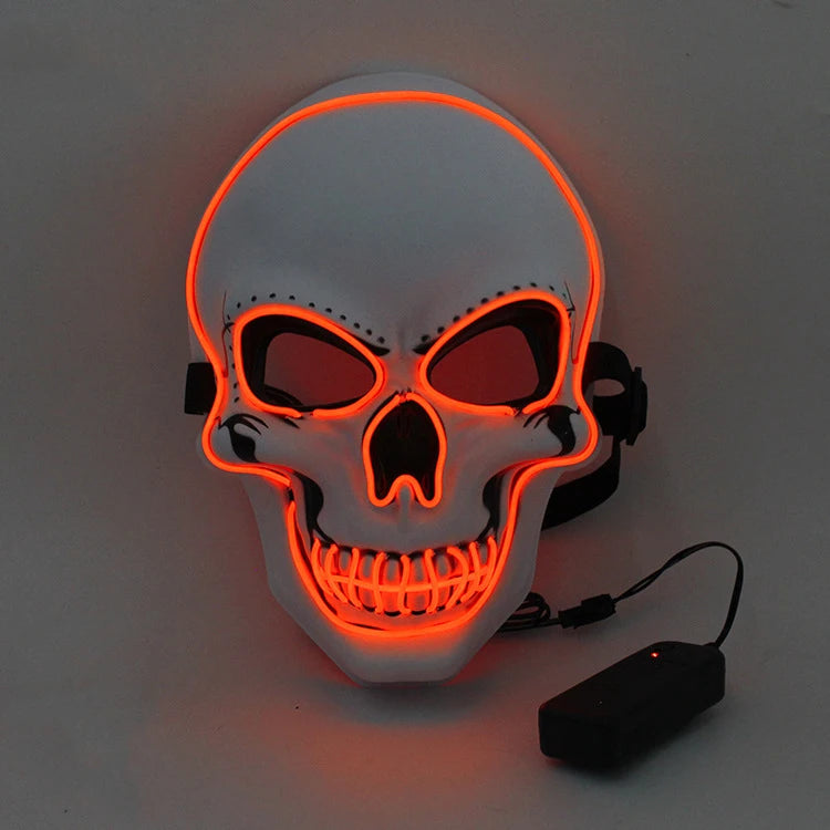 Máscara LED de Calavera Neon – Disfraz y Decoración para Halloween 🎃💀✨