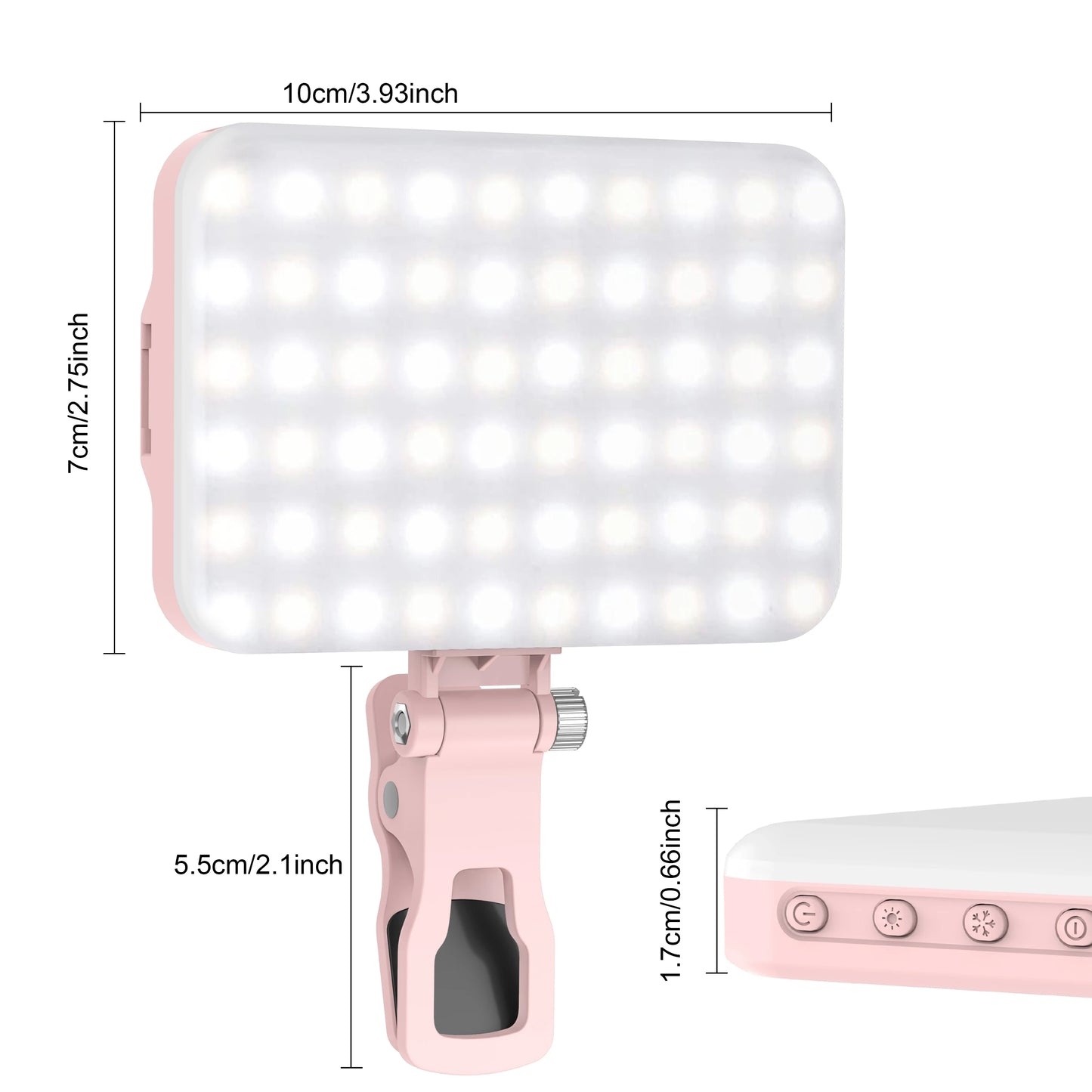 👉 Luz LED Selfie 60 Modos – Clip Recargable para Teléfono, iPad y Cámara