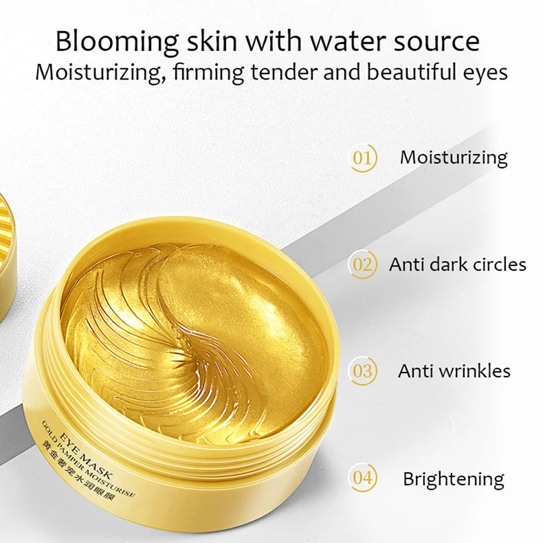 Parches de Colágeno para Ojos – 60 Uds | Hidratantes, Anti-Ojeras y Anti-Arrugas