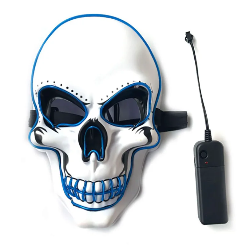 Máscara LED de Calavera Neon – Disfraz y Decoración para Halloween 🎃💀✨