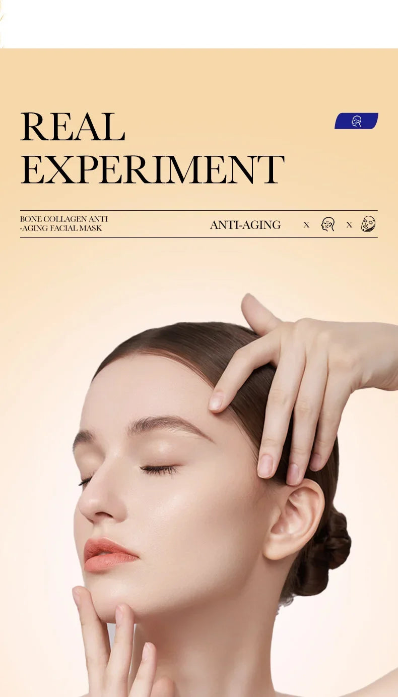 Mascarilla Facial de Colágeno Antiarrugas – Hidratante, Reafirmante y Rejuvenecedora