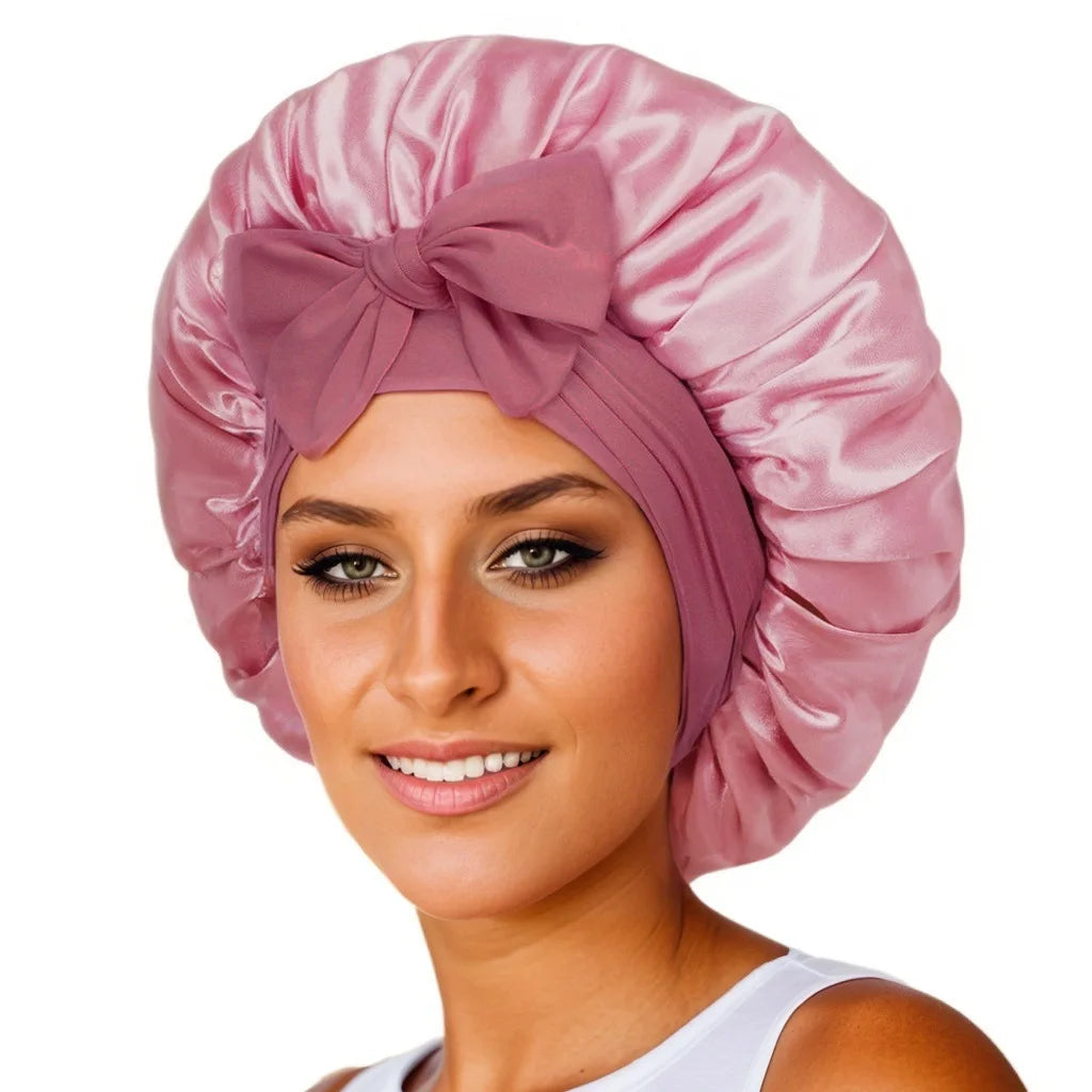 “Gorro de dormir satinado para mujer”