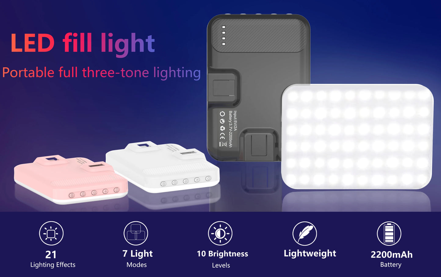 👉 Luz LED Selfie 60 Modos – Clip Recargable para Teléfono, iPad y Cámara