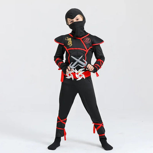 Disfraz Ninja para Niños – Traje Completo de Halloween 🎃🥷